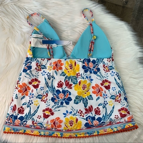 NWT Lucky Brand Multicolored Tankini Top XS - Picture 5 of 10